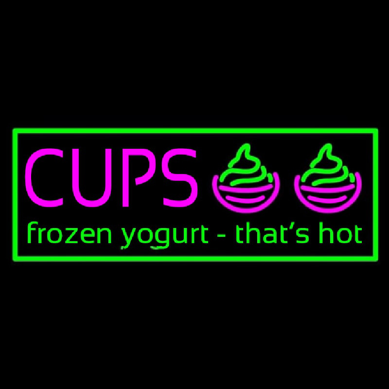 Cups Frozen Yogurt Neontábla