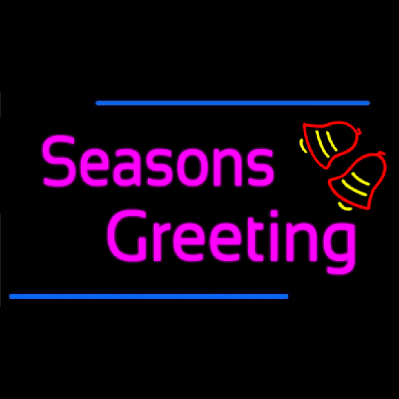 Cursive Seasons Greetings 2 Neontábla