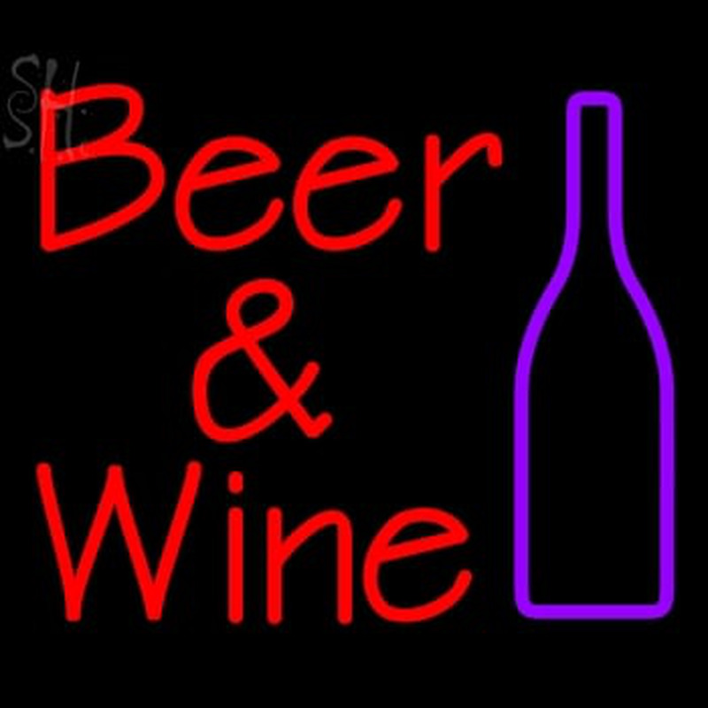 Custom Beer And Wine Bottle Neontábla
