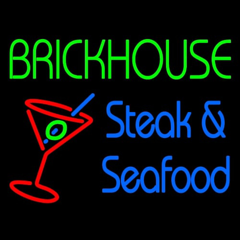 Custom Brickhouse Steak And Seafood Neontábla