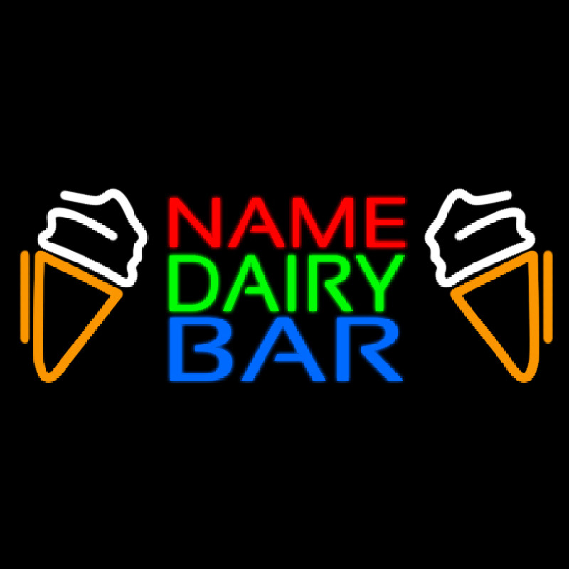 Custom Dairy Bar Neontábla