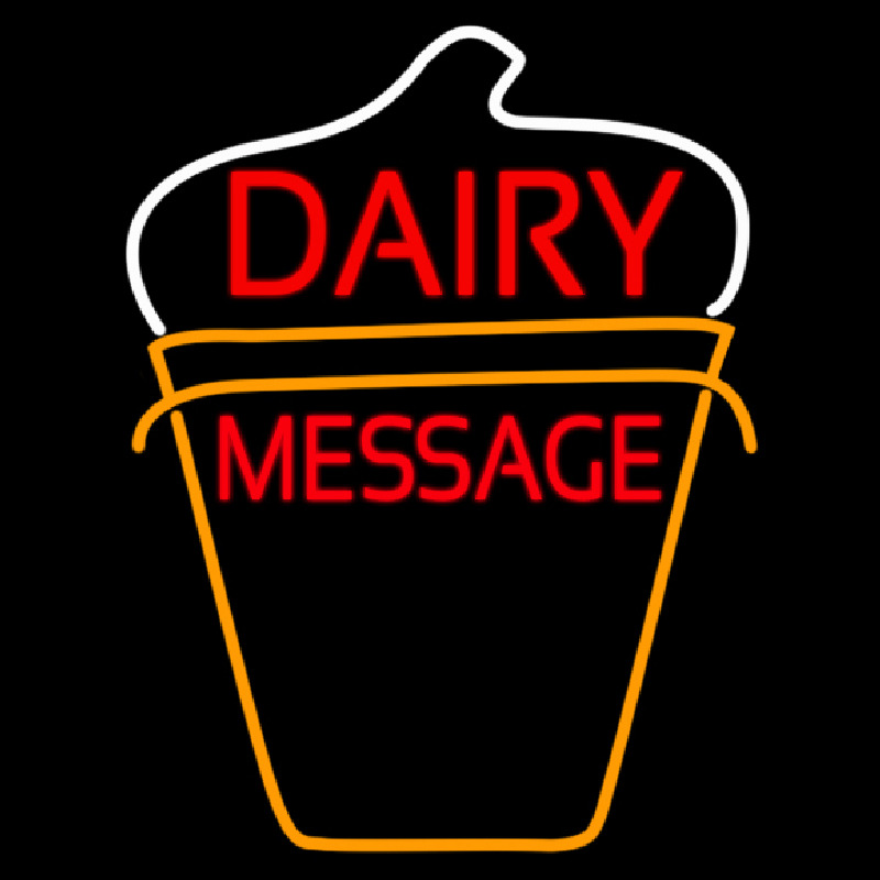 Custom Dairy On Logo Neontábla