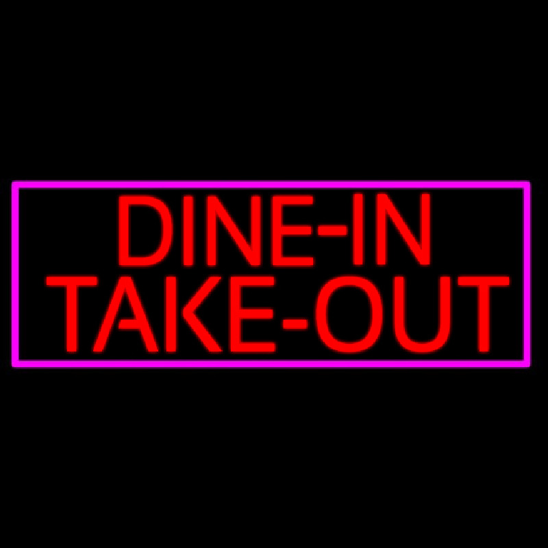 Custom Dine In Take Out Neontábla