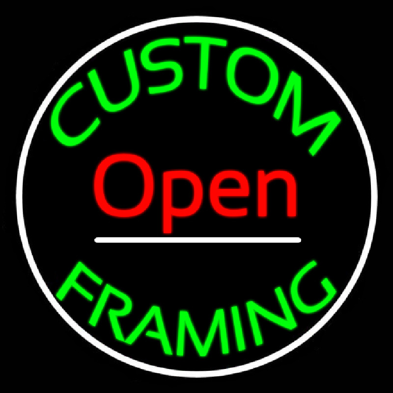 Custom Framing Open Frame With Border Neontábla