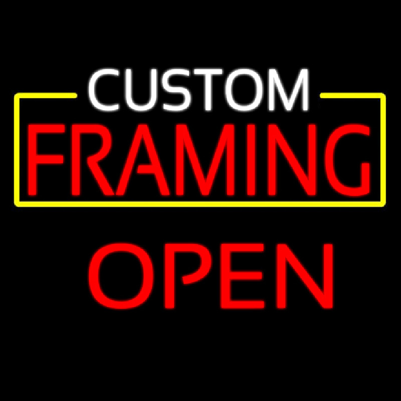 Custom Framing Open Neontábla