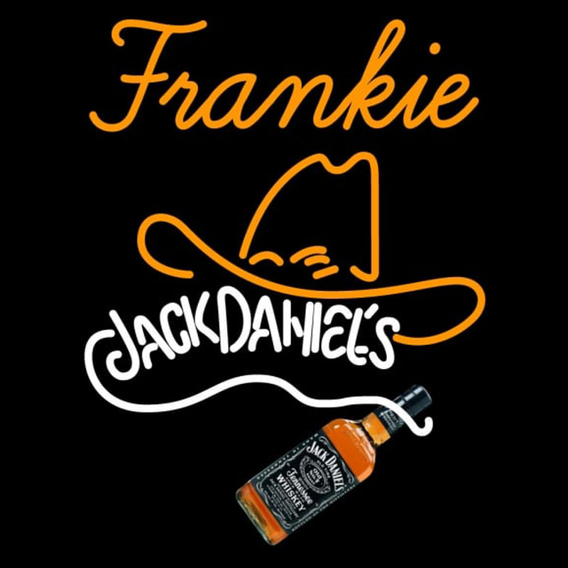 Custom Frankie Rare Jack Daniels Whiskey Cowboy Hat Neontábla