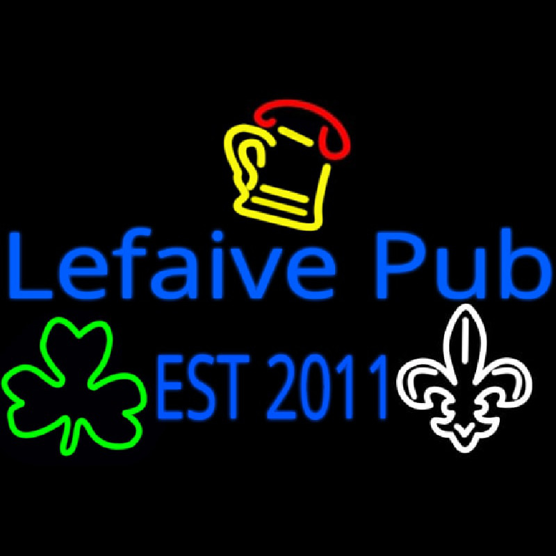 Custom Lefaive Pub Est 2011 Neontábla