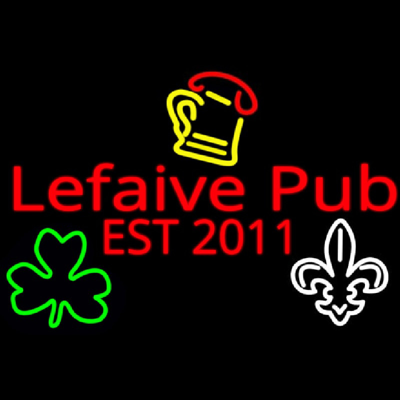 Custom Lefaive Pub Est 2011 Neontábla