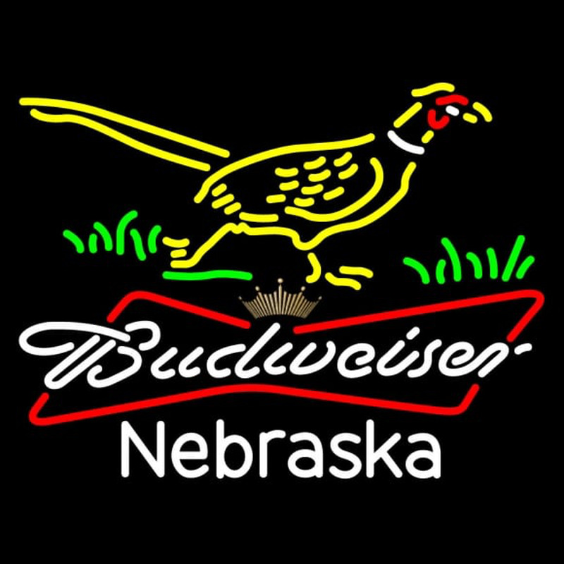 Custom Pheasant Budweiser Tie Crown Neontábla