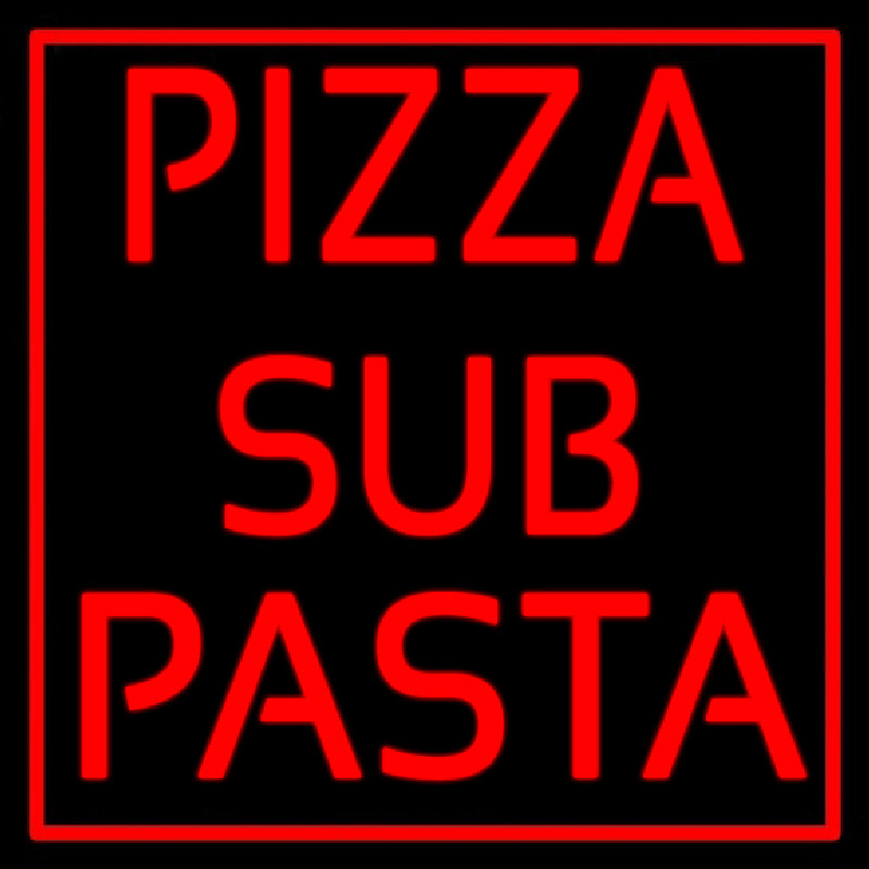 Custom Pizza Sub Pasta Neontábla