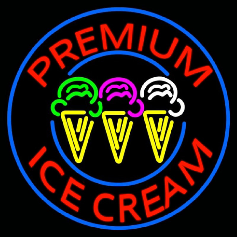 Custom Premium Ice Cream Neontábla