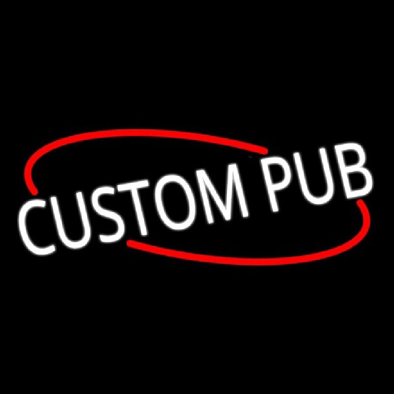 Custom Pub With Red Line Neontábla