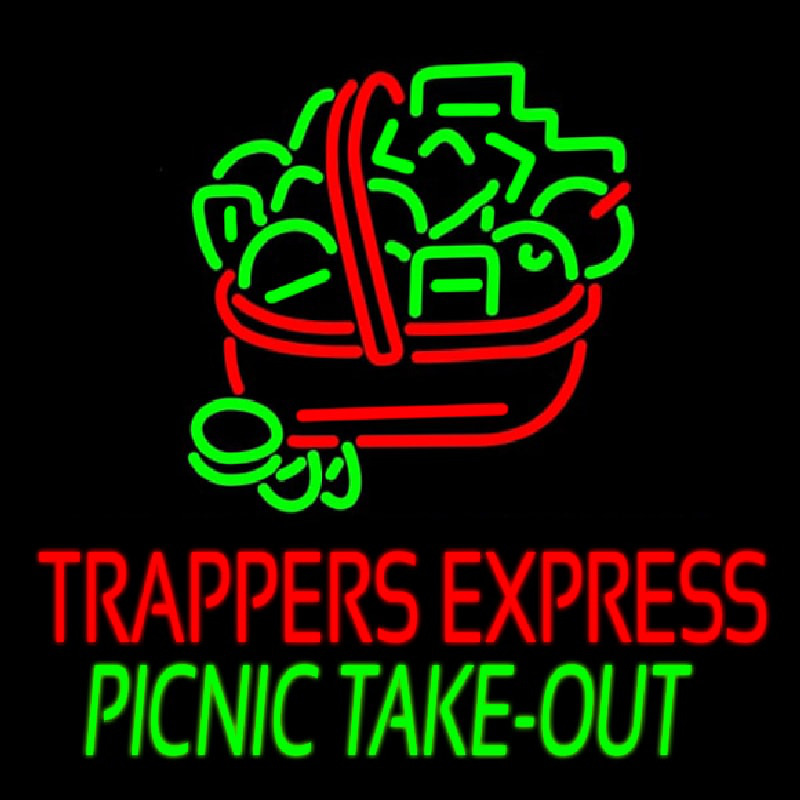 Custom Trappers E press Picnic Take Out Neontábla