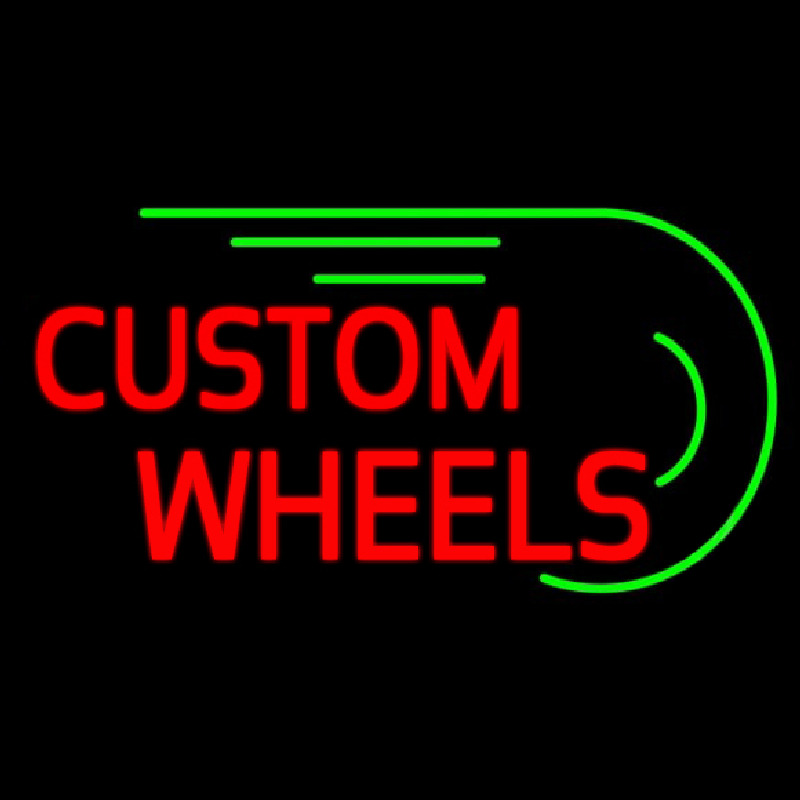 Custom Wheels Neontábla
