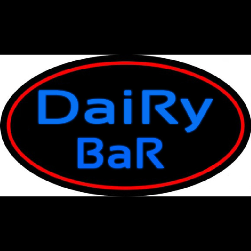 Dairy Bar With Logo Neontábla