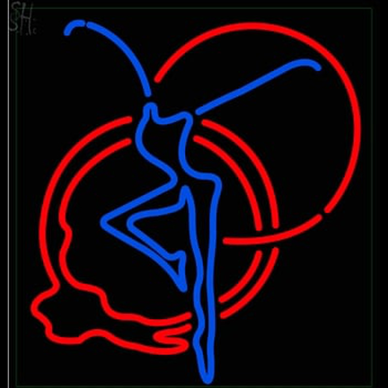 Dance Girl Logo Neontábla