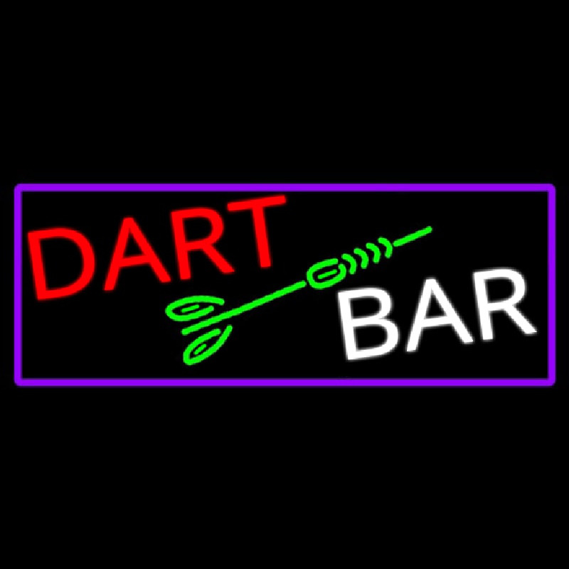Dart Bar With Purple Border Neontábla