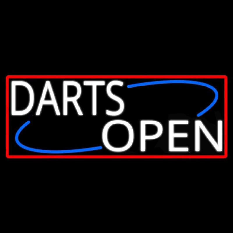 Darts Open With Red Border Neontábla