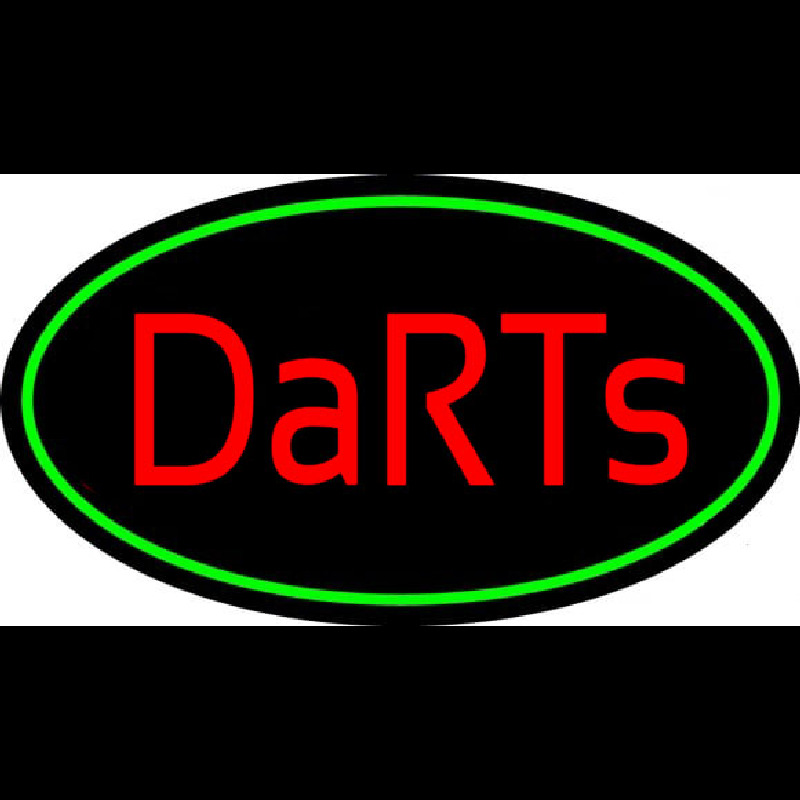 Darts Oval With Green Border Neontábla