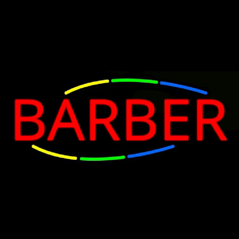 Deco Style Multi Colored Barber Neontábla