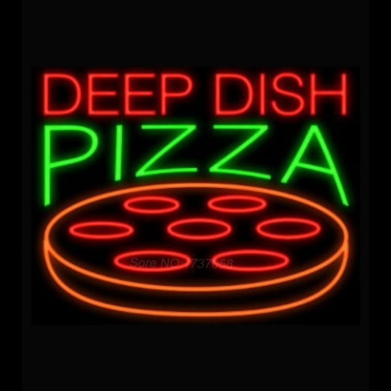 Deep Dish Pizza Neontábla