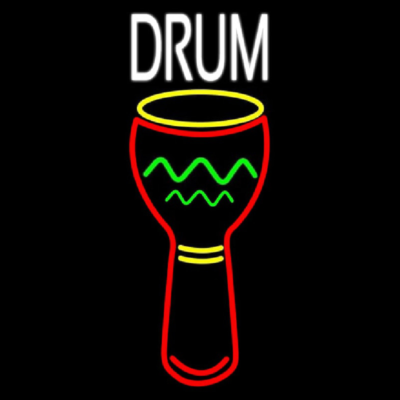 Djembe Drum 1 Neontábla