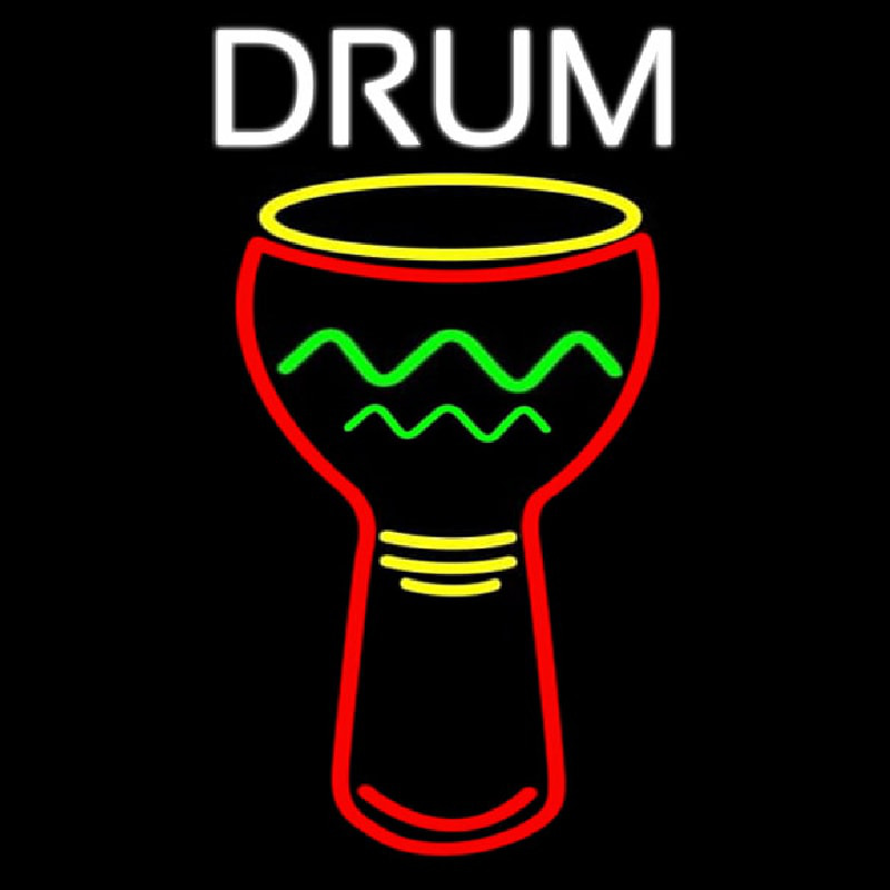 Djembe Drum 2 Neontábla