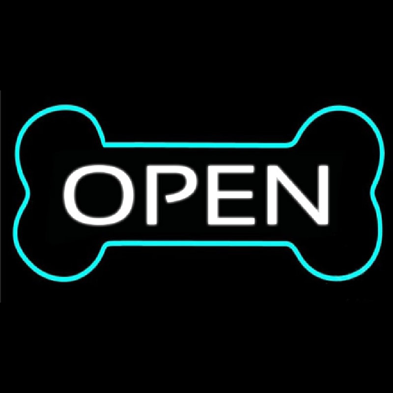 Dog Bone Open 2 Neontábla