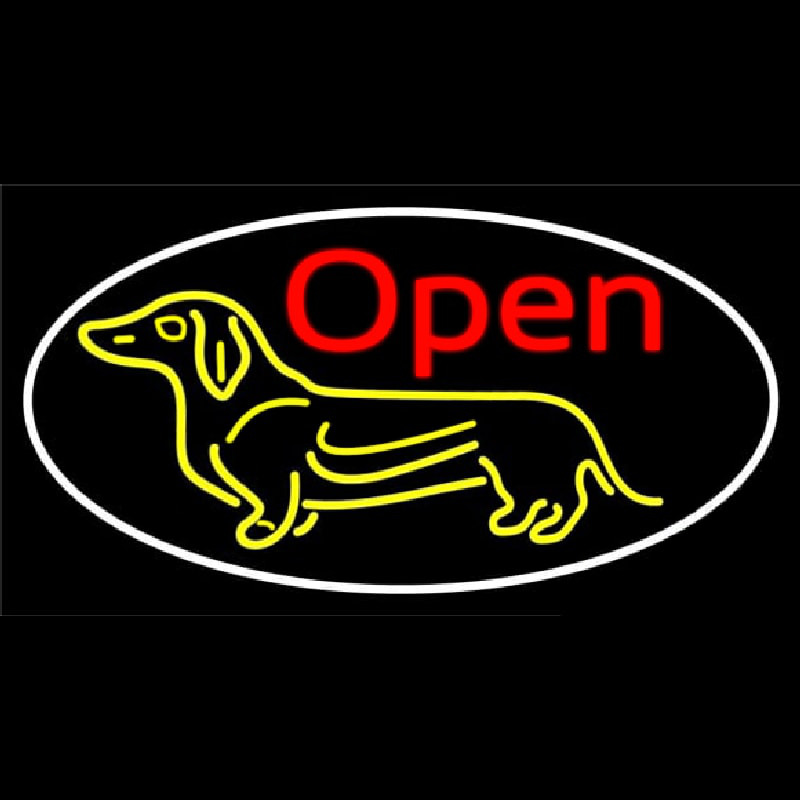 Dog Flashing Open 1 Neontábla