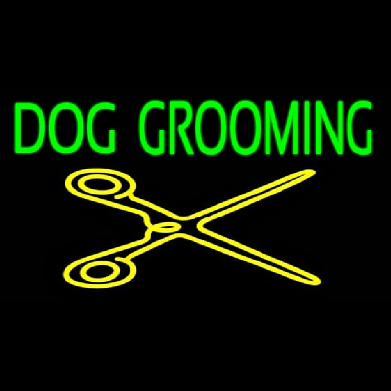 Dog Grooming With Cache Neontábla