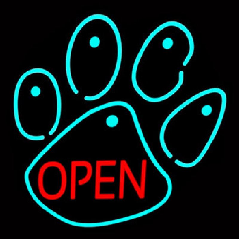 Dog Open Logo Neontábla