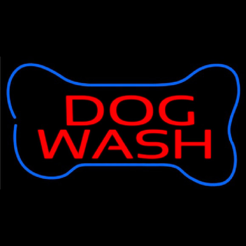 Dog Wash With Bone Neontábla