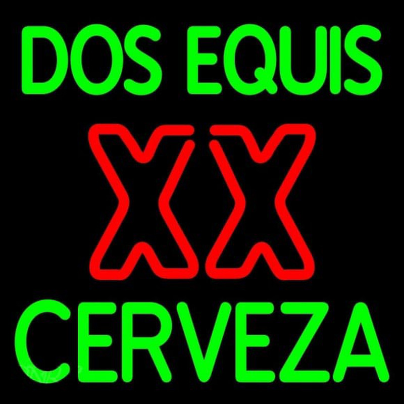 Dos Equis X  Cerveza Beer Sign Neontábla