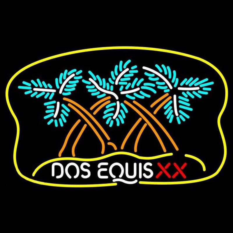 Dos Equis X  Plam Tree Beer Sign Neontábla