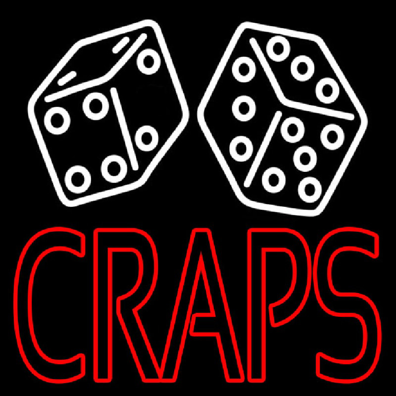 Double Stroke Craps With Dise 2 Neontábla