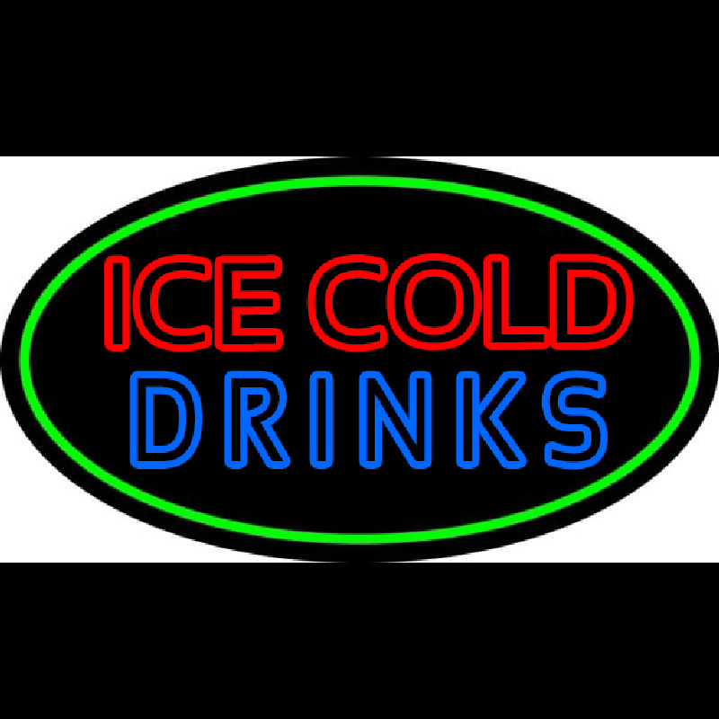 Double Stroke Ice Cold Drinks Neontábla