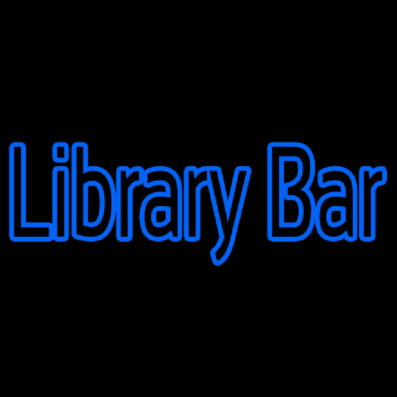Double Stroke Library Bar Neontábla
