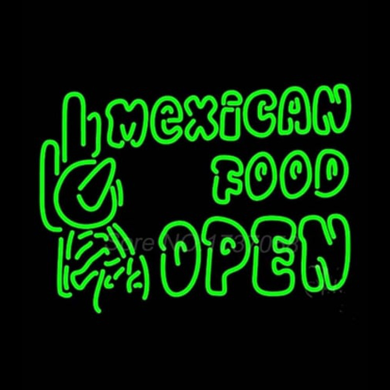 Double Stroke Mexican Food Open Neontábla