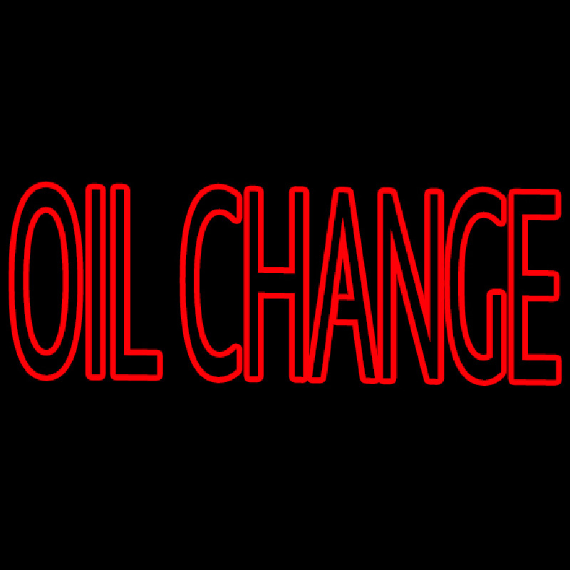 Double Stroke Oil Change Neontábla