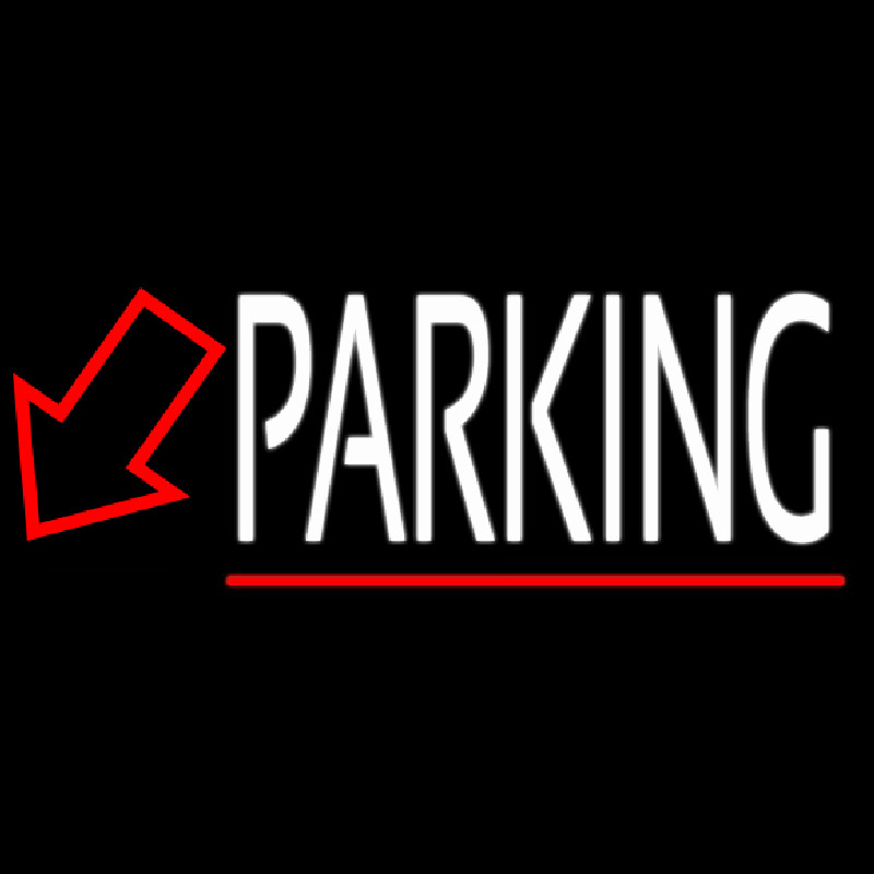 Double Stroke Parking With Down Arrow Neontábla