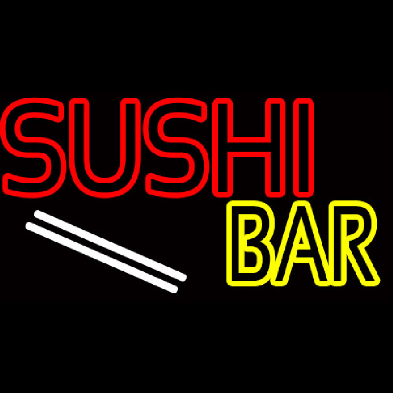 Double Stroke Sushi Bar  Neontábla