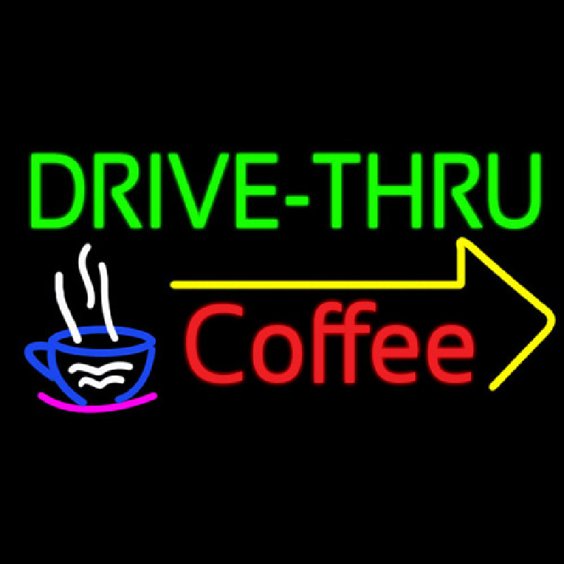 Drive Thru Coffee Neontábla