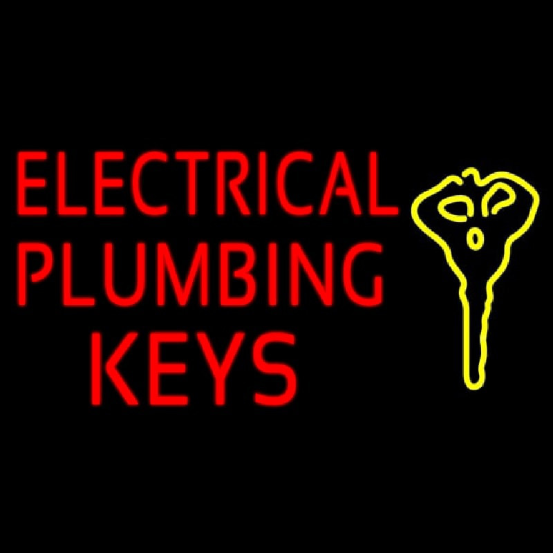 Electrical Plumbing Keys Neontábla