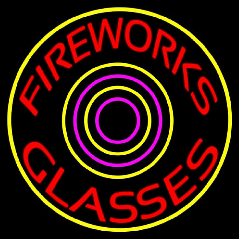 Fire Work Glasses 2 Neontábla