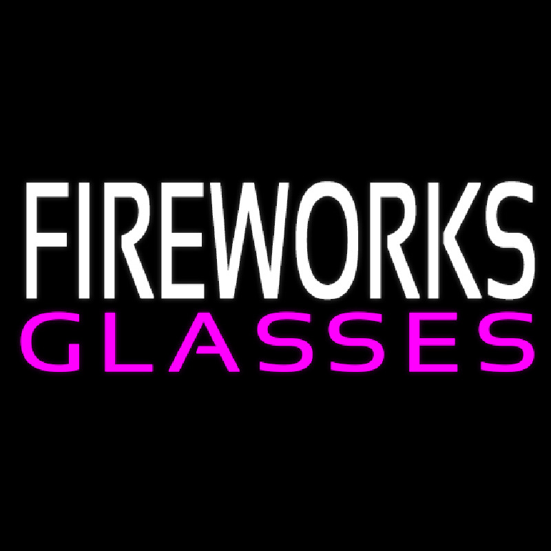 Fire Work Glasses Neontábla
