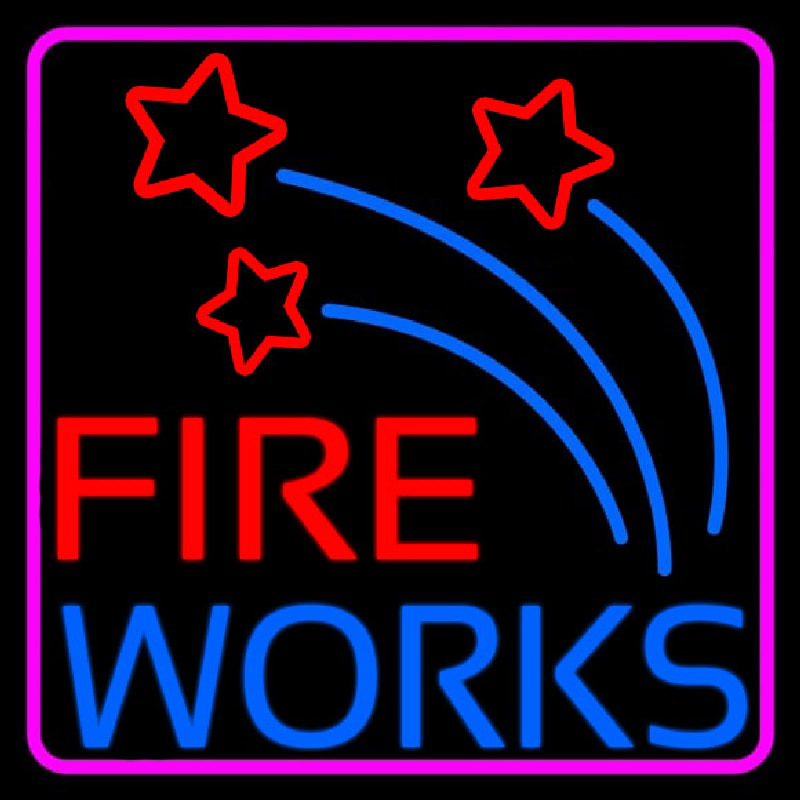 Fire Work Multi Color 1 Neontábla