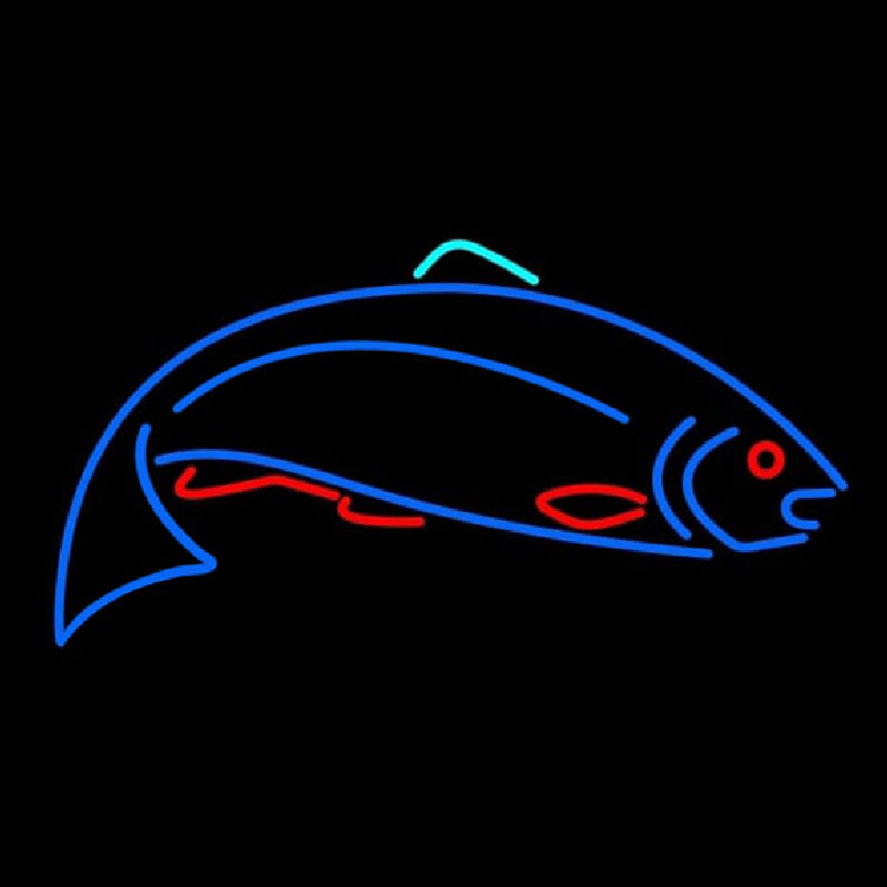 Fish Blue 1 Neontábla