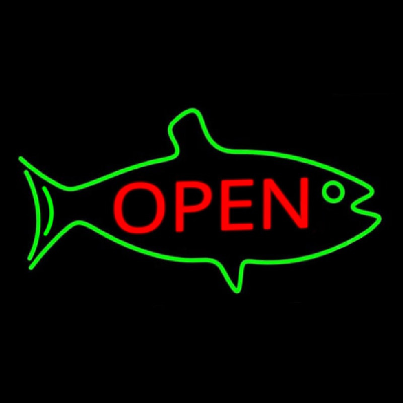 Fish Logo Open 2 Neontábla