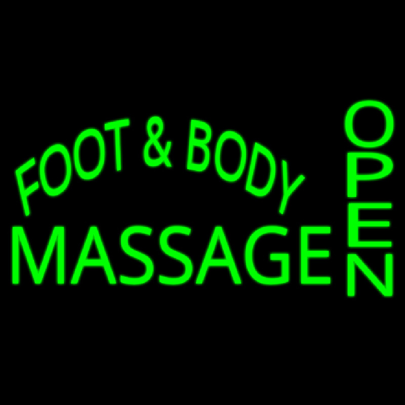 Foot And Body Massage Open Neontábla