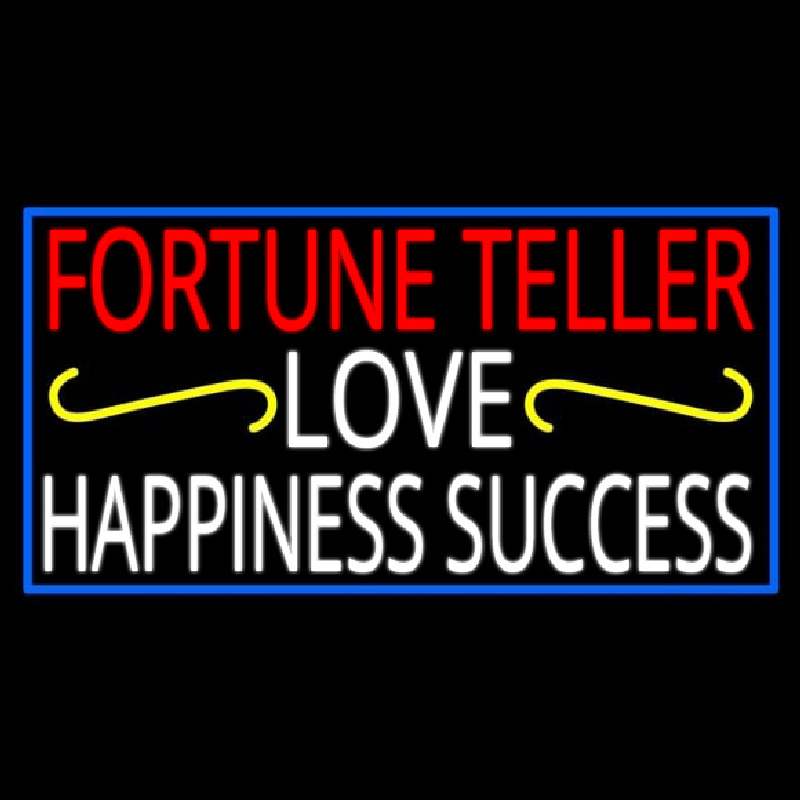 Fortune Teller Love Happiness Success With Phone Number Neontábla